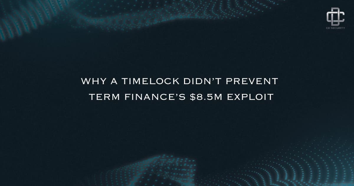 Why a Timelock Didn’t Prevent Term Finance’s $8.5M Exploit