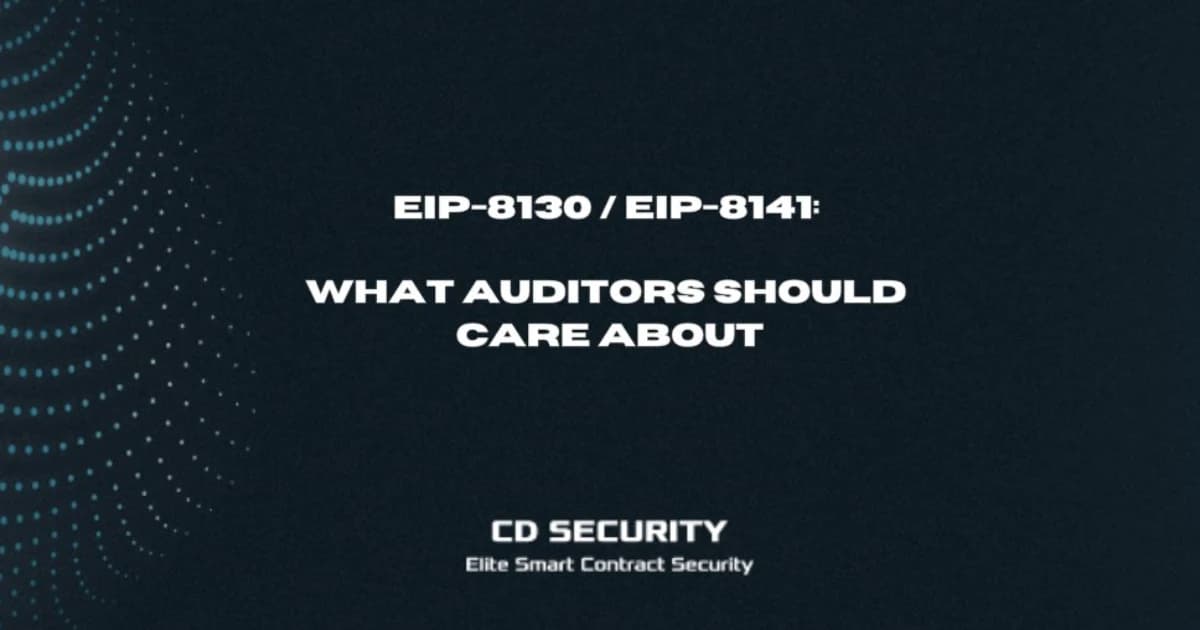 EIP-8130 / EIP-8141: what auditors should care about